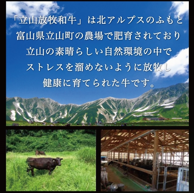 立山放牧和牛 ステーキ用 1箱 約250g×4枚入 / K・MEAT / 富山県 立山町