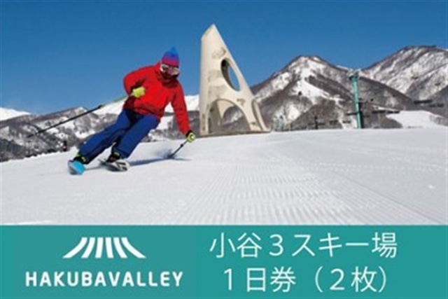 Hakuba Valley Otari 3スキー場共通リフト1日券 大人 2枚 長野県小谷村 Jre Pointが 貯まる 使える Jre Mall