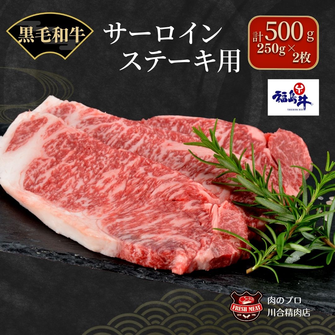 Tc0 9 川合精肉店黒毛和牛 福島牛 サーロインステーキ用500g 福島県田村市 Jre Pointが 貯まる 使える Jre Mall