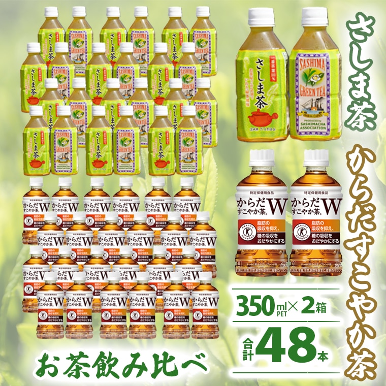 さしま茶 350ml PET×24本 からだすこやか茶 Ｗ 350ml PET×24本 飲み