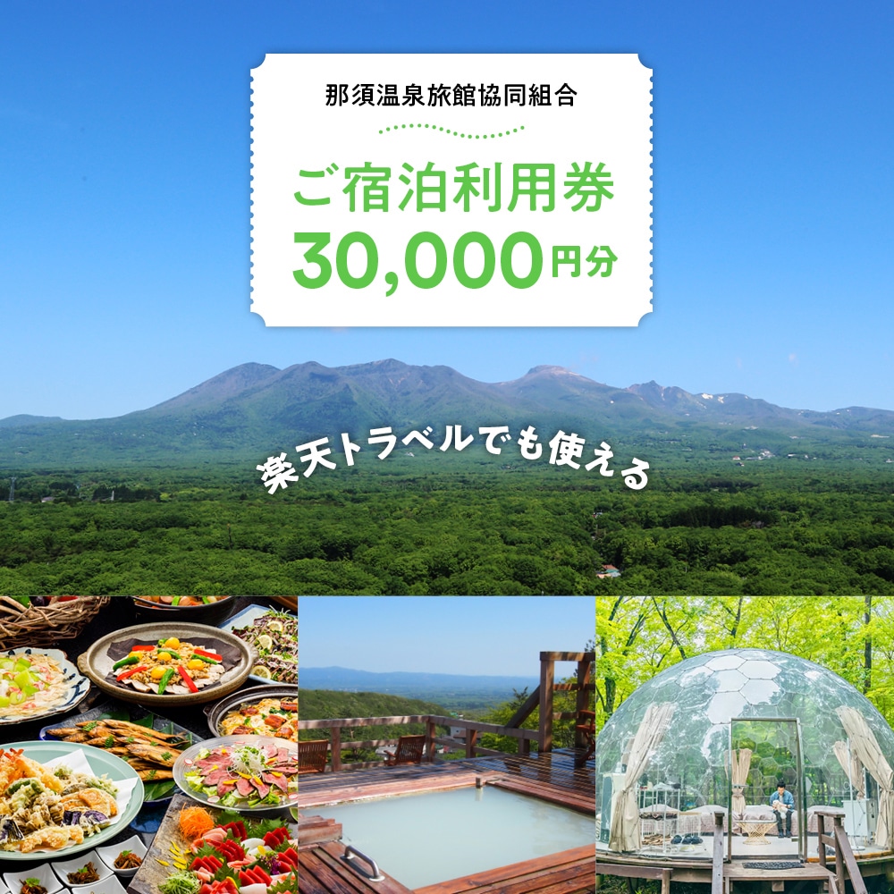 那須温泉旅館協同組合 ご宿泊利用券30,000円分（3,000円×10枚）〔G-16