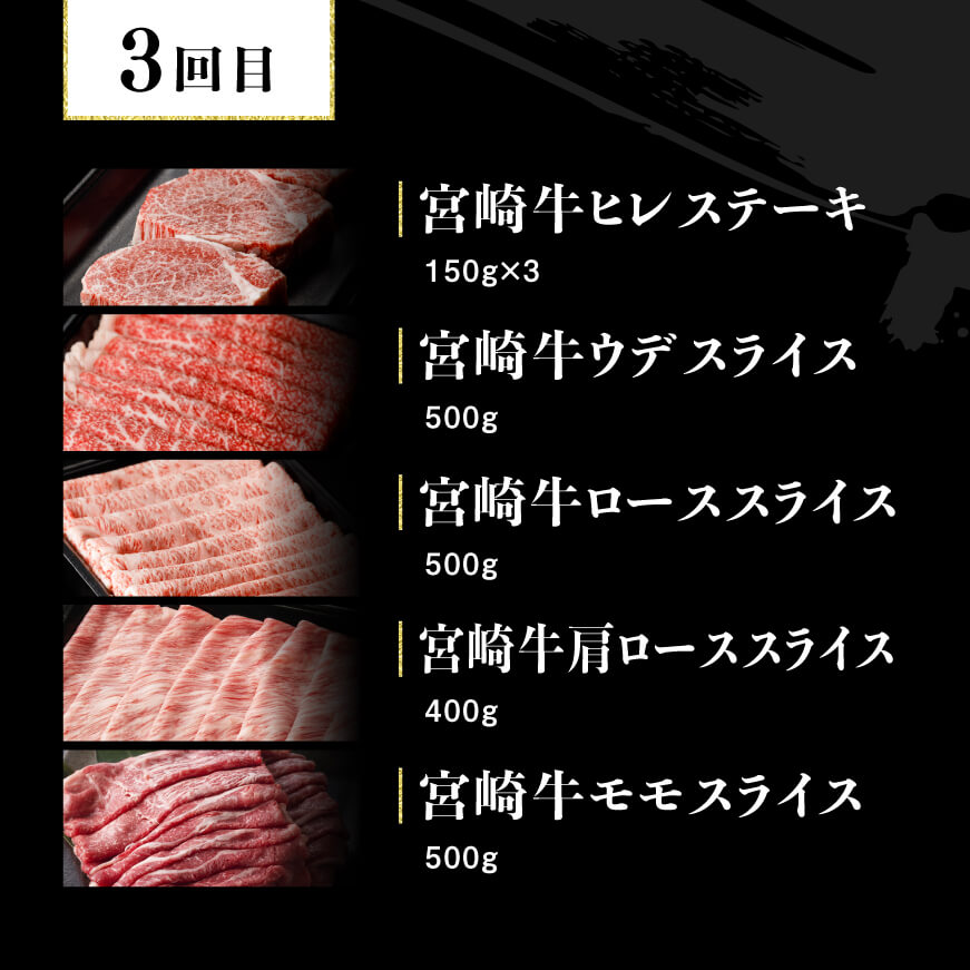 ６ヶ月定期便】宮崎牛定期便D【 牛肉 黒毛和牛 国産牛肉 肉質等級4等級以上 九州産牛肉 定期便 】: 宮崎県川南町｜JRE MALLふるさと納税