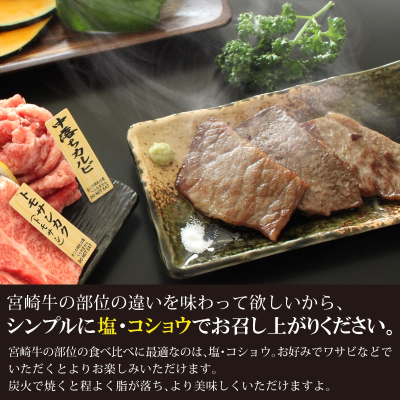 特選】宮崎牛6種 焼肉食べ比べ 【 牛肉 BBQ 国産牛肉 焼肉 九州産牛肉 】: 宮崎県川南町｜JRE MALLふるさと納税