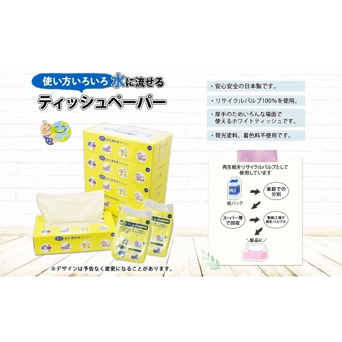 定期便】3カ月毎 計4回 とけまるくんティッシュ 20箱＆ とけまるくんポケットティッシュ 120個 セット まとめ買い 大容量 雑貨 日用品  生活用品 備蓄 箱 紙 ボックス: 北海道倶知安町｜JRE MALLふるさと納税