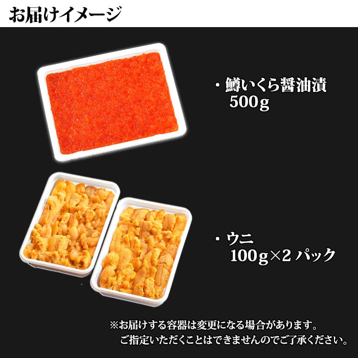 733. 厳選 大容量 2種 海鮮丼鱒 いくら醤油漬け 500g前後 パック 5-6人前 ウニ チリ産 冷凍 雲丹 セット イクラ 魚卵 マス  送料無料 北海道 弟子屈町: 北海道弟子屈町｜JRE MALLふるさと納税