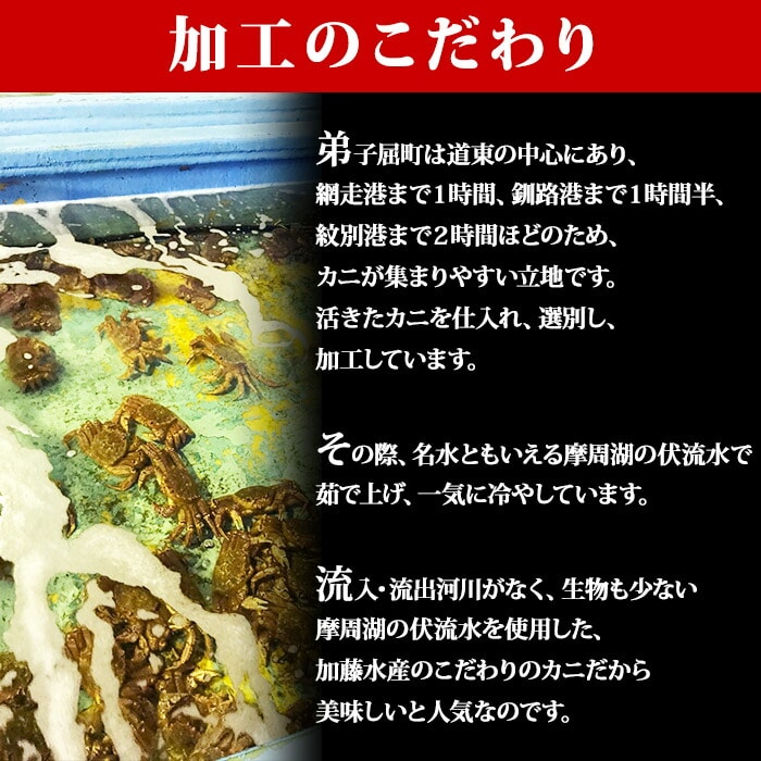 380 ボイル花咲蟹姿 800g 食べ方ガイド 専用ハサミ付 カニ かに 蟹 海鮮 北海道 送料無料 加藤水産 北国からの贈り物 弟子屈町 北海道弟子屈町 Jre Pointが 貯まる 使える Jre Mall