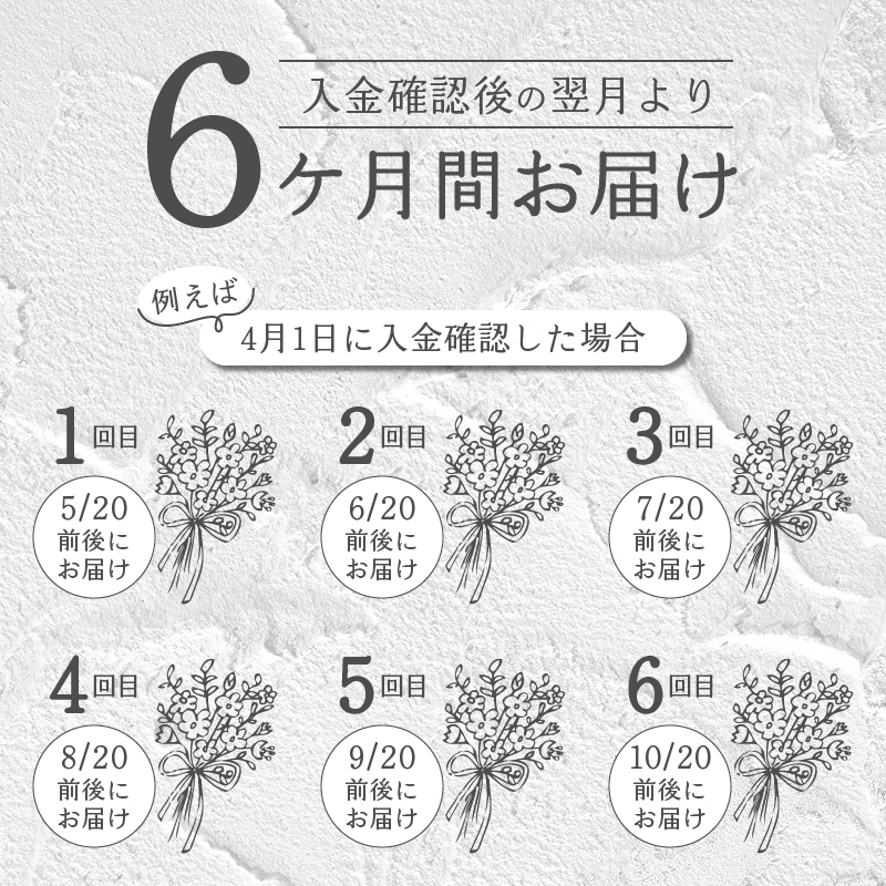 6ヶ月定期便】小松弘典が手がける季節のフラワーアレンジメント Ｍ