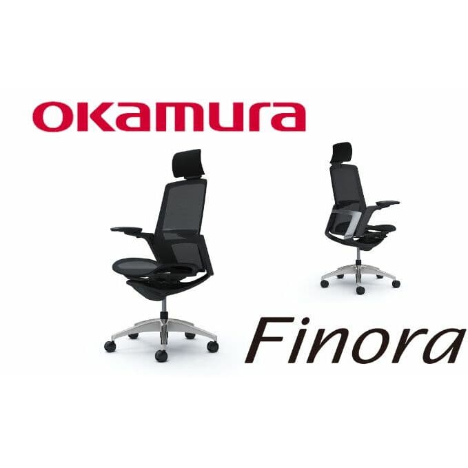 オフィスチェア オカムラ 【フィノラ】 ブラック 黒 家具 インテリア