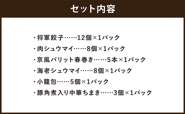 チャイナノーヴァ】京中華点心詰め合わせセット: 京都府京都市｜JRE MALLふるさと納税