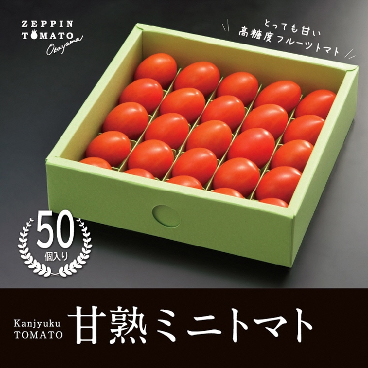 ZEPPIN TOMATO Okayama 50粒 化粧箱入り（贈答用） 500g C-36a: 岡山県