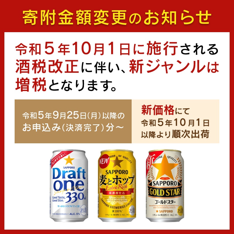 a12-174 【サッポロビール】 ゴールドスター 350ml×24本: 静岡県焼津市