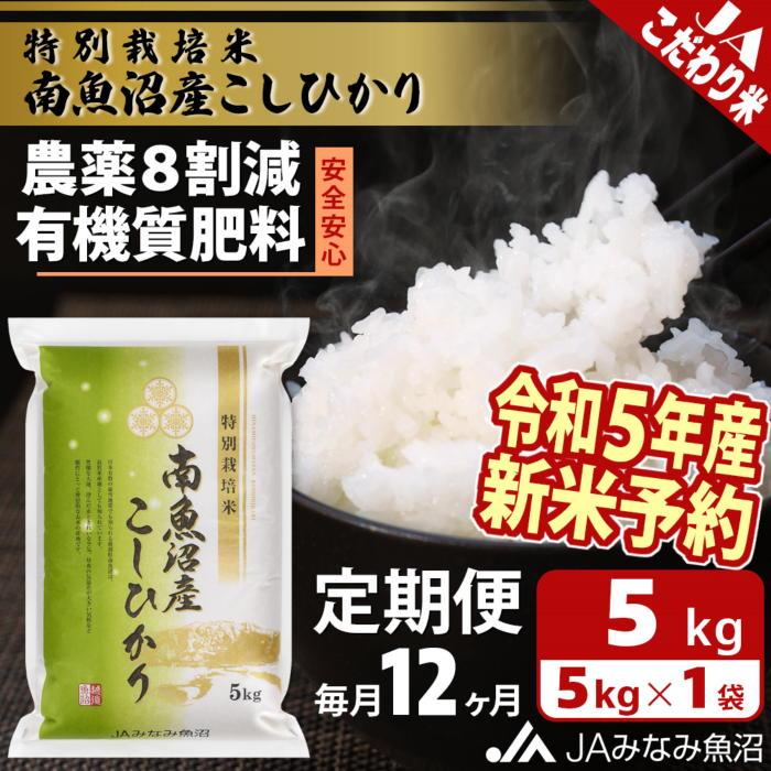 令和5年産新米予約 JA発定期便】特別栽培米南魚沼産こしひかり8割減