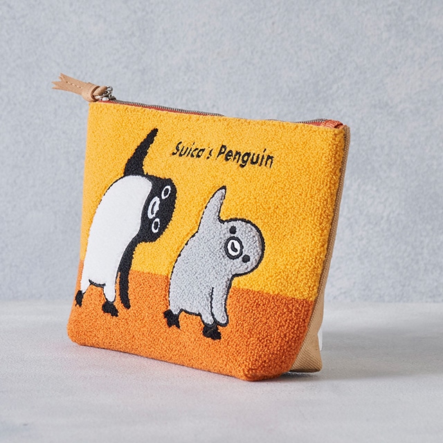 Suicaのペンギン サガラ刺繍ポーチ(ヨガのポーズ): TRAINIART JRE MALL 