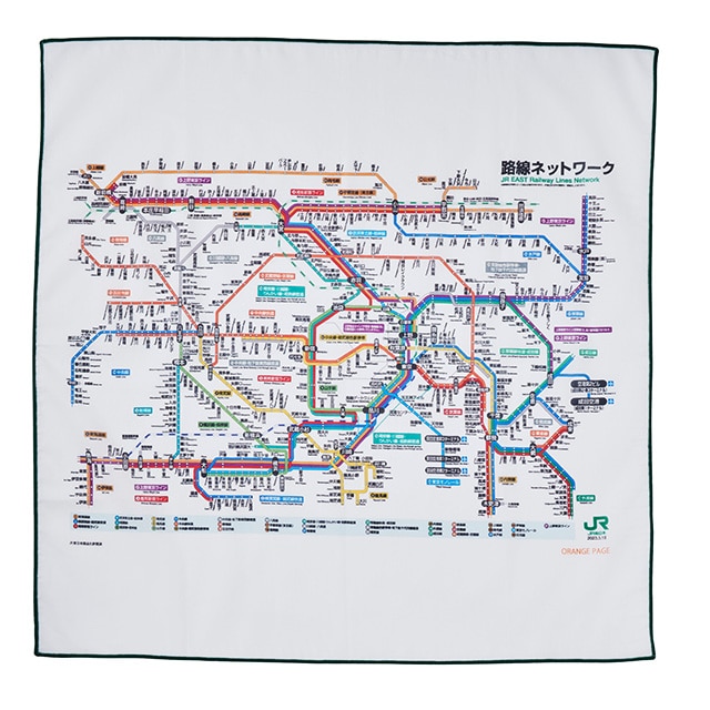 JR東日本 東京近郊路線図ハンカチ（2023）: TRAINIART JRE MALL店｜JRE