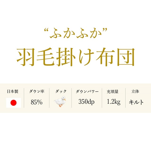 限定価格】柄おまかせ 日本製 エクセルゴールドラベル付 羽毛布団Ｓ ...