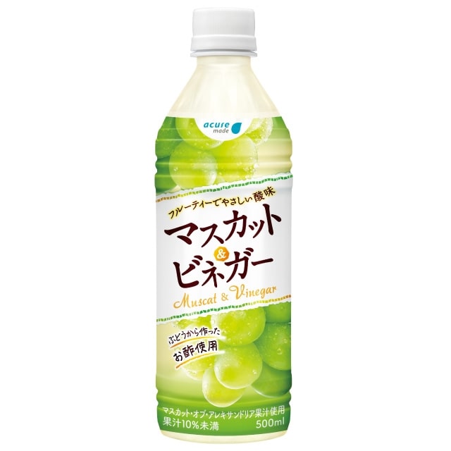 マスカット＆ビネガー お酢 500ml PET×24本入り 送料無料: アキュア ドリンクショップ｜JRE MALL