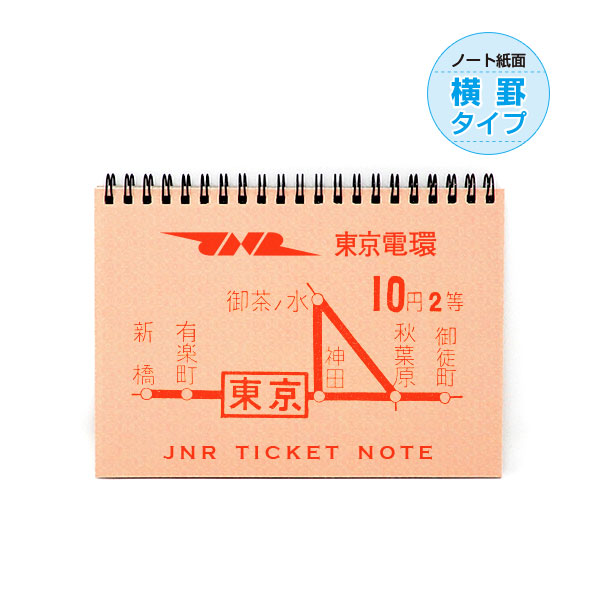 国鉄赤券地図式 JNR TICKET NOTE 東京（横罫タイプ）(東京 横罫): 硬券