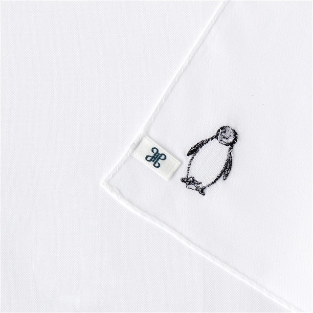 Suicaのペンギン刺繍ハンカチ-B／ホワイトオックス 〈OLD-FASHIONED