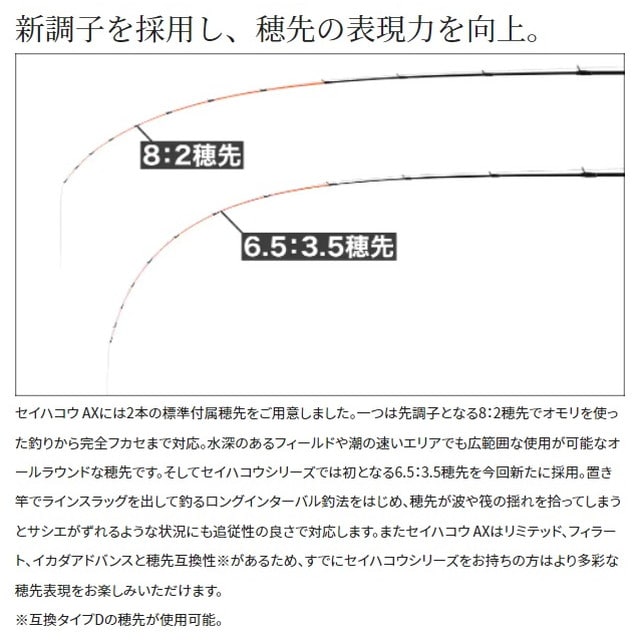 シマノ 筏竿 22セイハコウ AX 140 (並継 2ピース) 2022年モデル: 釣具