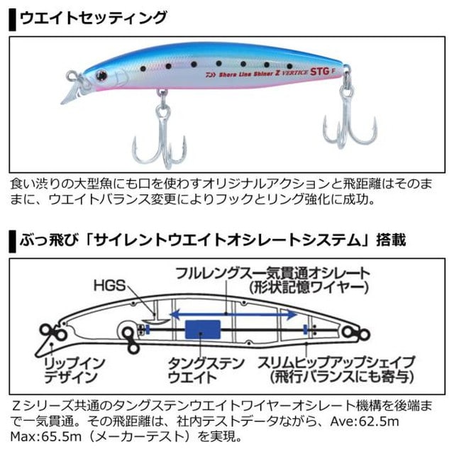 ダイワ ショアラインシャイナーｚ バーティス ｓｔｇ ストロング ９７ｆ ホロキビナゴ 釣具のキャスティング Jre Mall店 Jre Pointが 貯まる 使える Jre Mall