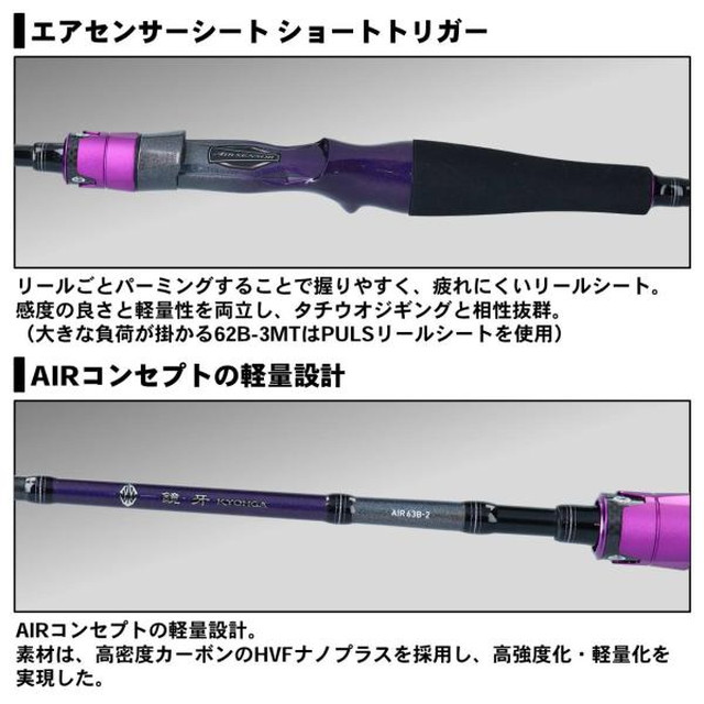 ダイワ(DAIWA) タチウオジギングロッド 鏡牙X 63B-1.5 - ロッド