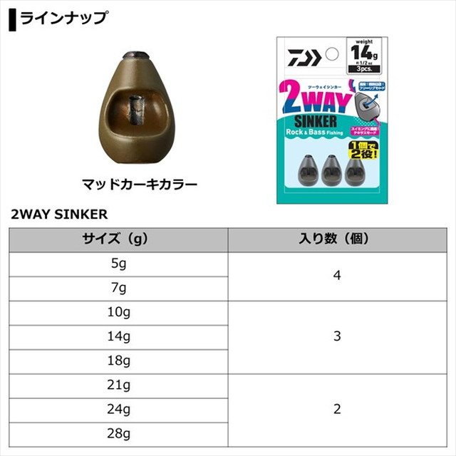 ダイワ ２ｗａｙ シンカー ２１ｇ 釣具のキャスティング Jre Mall店 Jre Mall