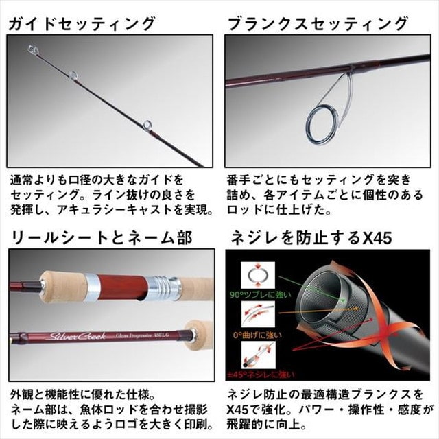 トラウトロッド ダイワ シルバークリーク グラスプログレッシブ 46ULB-G