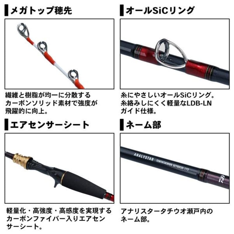 販売正規品 ダイワ(DAIWA) 船竿 アナリスターテンヤタチウオ 82-190 釣り竿