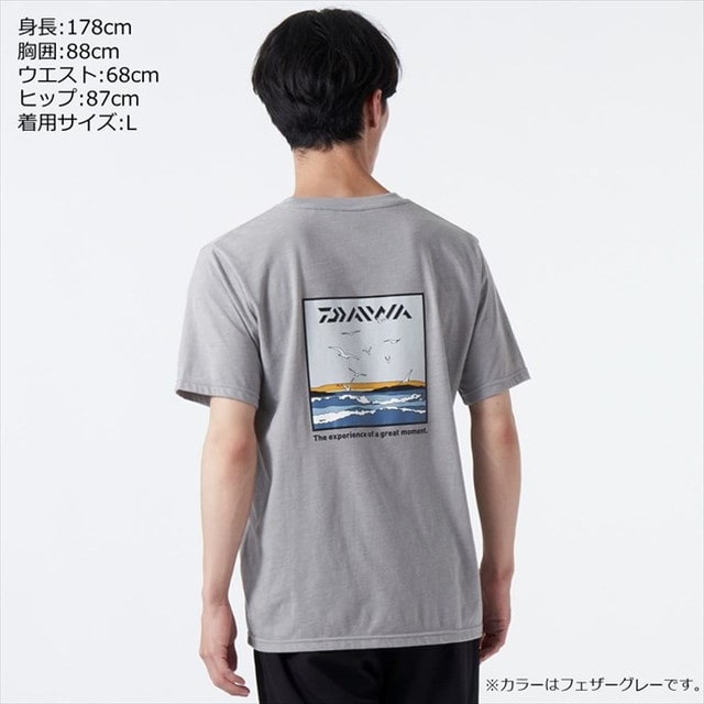 ダイワ ウェア DE-6422 グラフィックTシャツ(カモメ) フェザーグレー