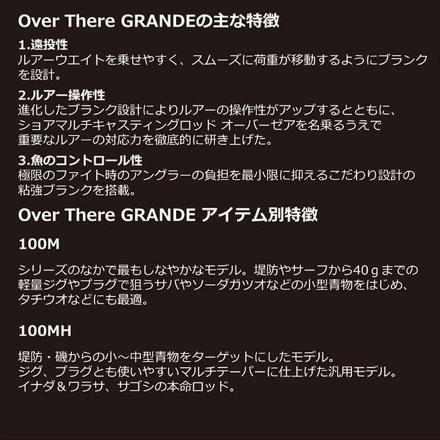 ダイワ ショアジグロッド オーバーゼア GRANDE 100MH(スピニング 2