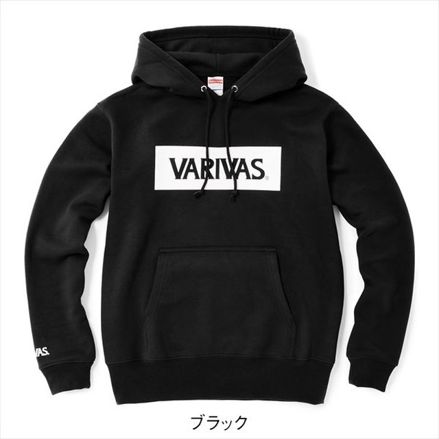 バリバス ＶＡＲＩＶＡＳ ＢＯＸロゴプルオーバーパーカー ブラック Ｍ