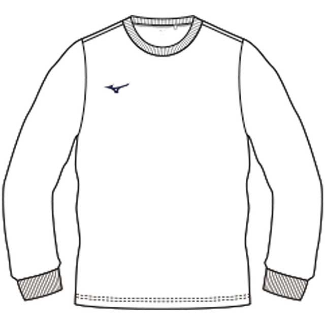 ミズノ ナビドライTシャツ(長袖・丸首・メンズ) 大人用 Tシャツ MIZUNO 32MA1195(S 01：ホワイト×ブラック):  JR東日本スポーツ｜JRE MALL