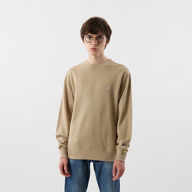 チャンピオン CREW NECK SWEATSHIRT クルーネック スウェットシャツ メンズ Champion C3-Q001(M  780：ベージュ): JR東日本スポーツ｜JRE MALL