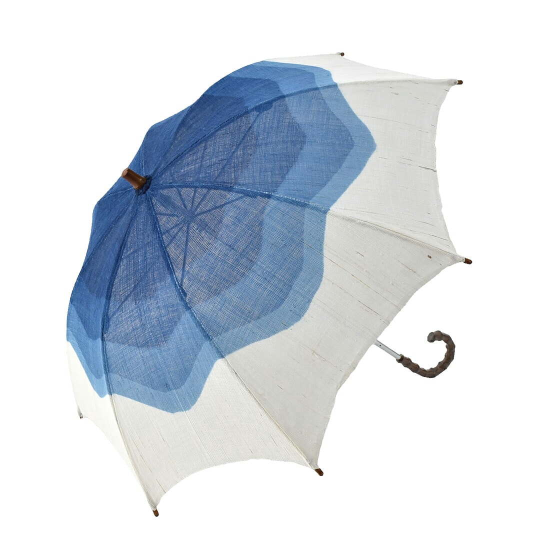 着物 日傘 専用 日本製 藍染め 手作り 麻 長傘 48cm 全6種 暑さ 熱中症