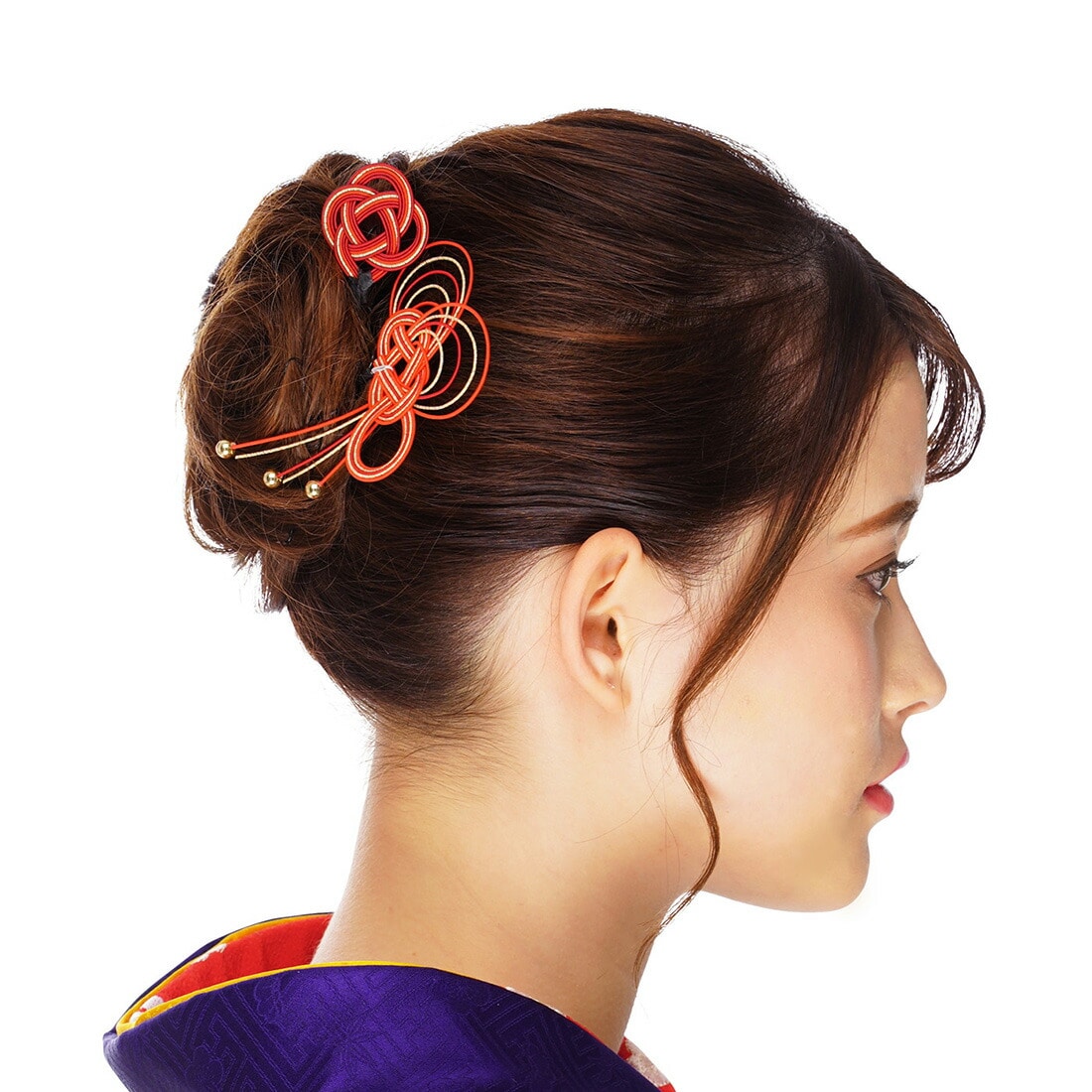 和装 髪飾り 成人式 振袖 日本製 水引 ミニ 2本セット 全3色 Uピン