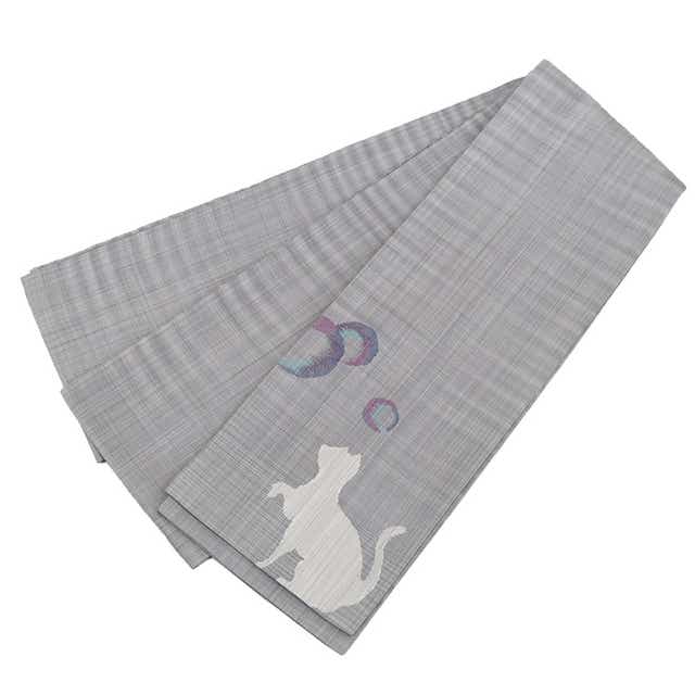 半幅帯 正絹 日本製 手織り 小袋帯 絹100% 長尺 400cm 全4種 半巾帯 細