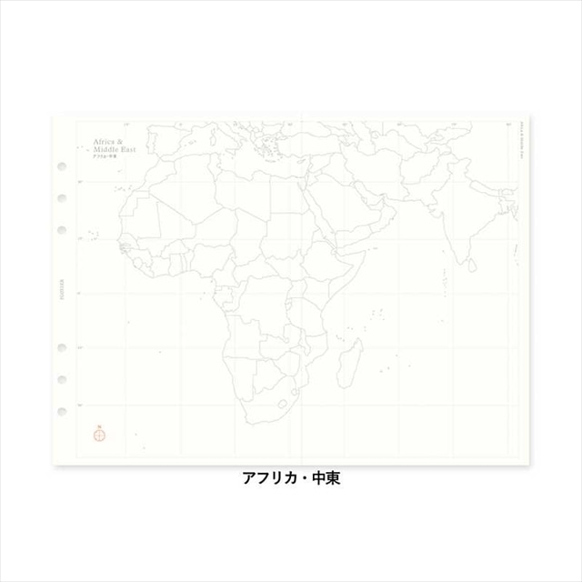 PLOTTER ワールドマップ(世界白地図) A5: 暮らしとしごとの文具店｜JRE 