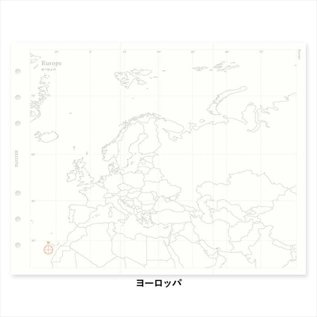 PLOTTER ワールドマップ(世界白地図) ナローサイズ: 暮らしとしごとの 