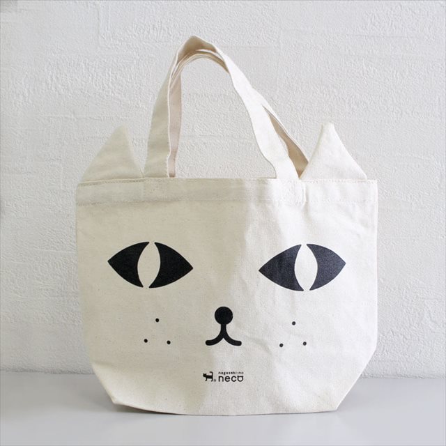 nagasaki-no neco 長崎の猫雑貨 (n)eco bag Natural エコバッグ