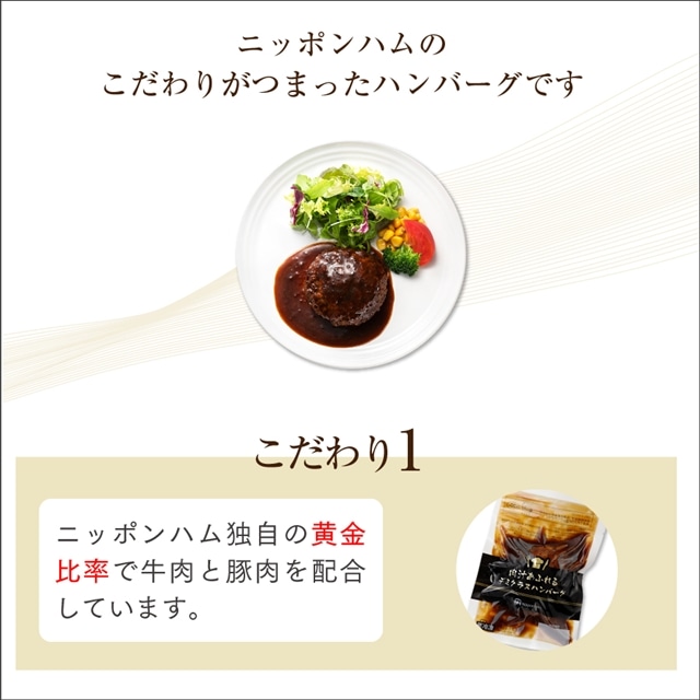 送料無料】肉汁あふれるデミグラスハンバーグ 160g×6パック【冷凍】: 日本ハムMK｜JRE MALL