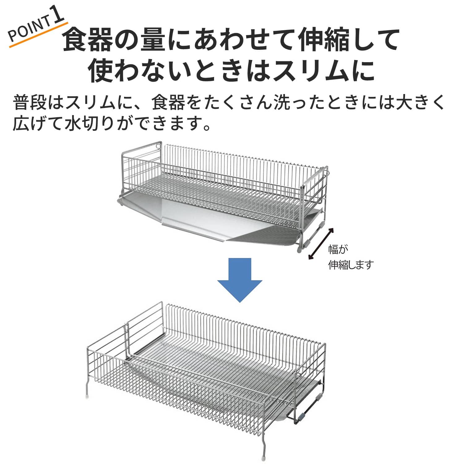 ベルメゾン 燕三条で作るシンクに渡せるステンレス製水切りかご［日本