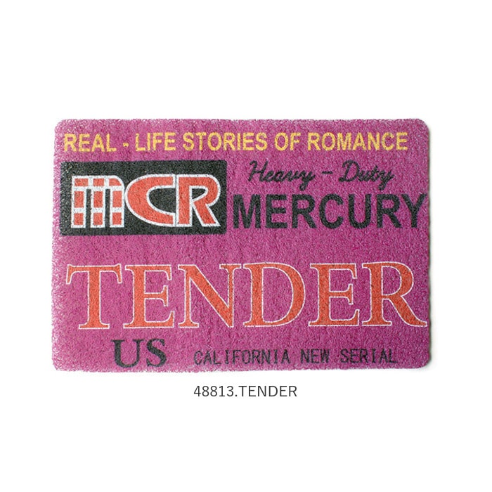 マーキュリー ラバーコイルマット (tender) 約60cm 紫 mercury 玄関 屋外 ドアマット ガレージ ゴム 西海岸風 インテリア アメリカン雑貨