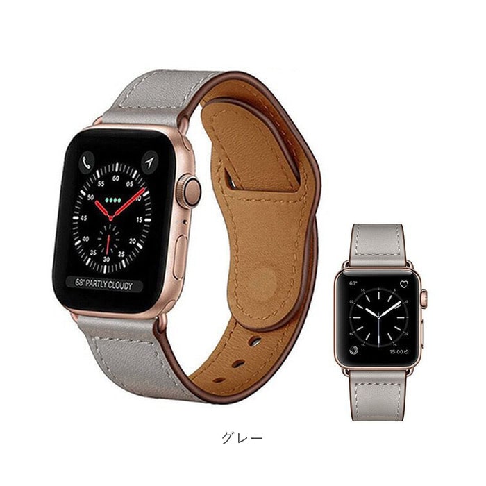売れ筋商品 Apple Watch グレージュ レザーバンド 38 40 本革 G23-s