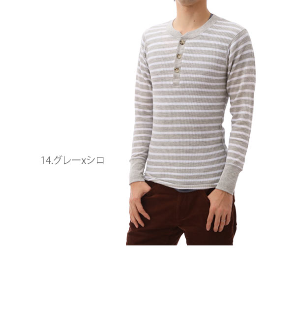 ヘンリーネックＴシャツ JE MORGAN JEMORGAN サーマル Tee ジェイイー