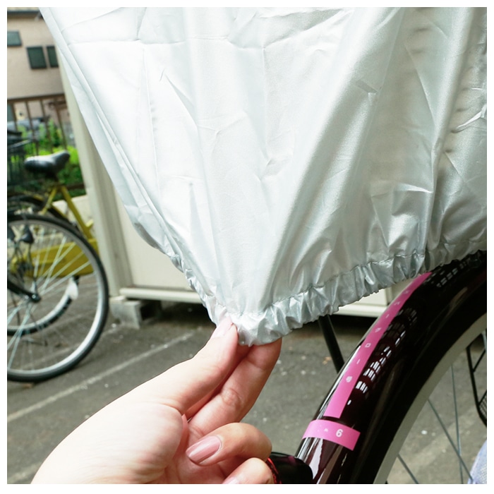 ママチャリ自転車雨カゴカバー