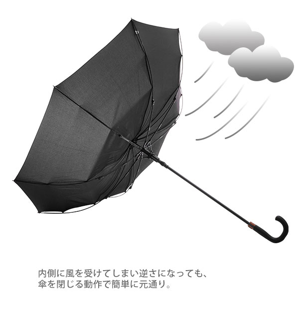 傘 メンズ 大きいサイズ 通販 70cm 丈夫 長傘 ワンタッチ ジャンプ傘 雨傘 大きい 70 耐風傘 元に戻る グラスファイバー骨 折れ