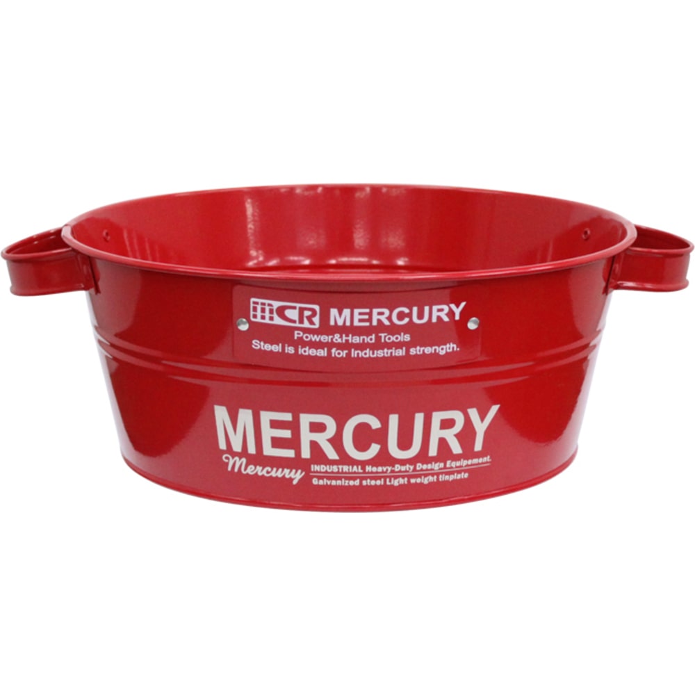 マーキュリー バケツ 通販 ブリキバケツ 雑貨 おしゃれ MERCURY タブバケツ ブリキ スチール ガーデニング 花壇 寄せ植え 鉢カバー  ガレージ カー用品 ゴミ箱 掃除用品(レッド): BACKYARD FAMILY｜JRE MALL