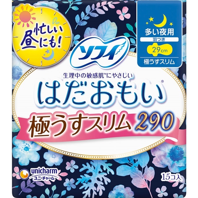 ソフィはだおもい極うすスリム夜用290 １５枚×６個セット （医薬部外品