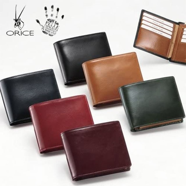 ORICE オリーチェ レザー 二つ折り財布 ブラック【11000001】(ブラック