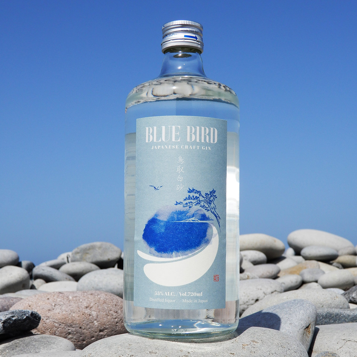 送料無料】クラフトジン BLUE BIRD 鳥取白砂 12本 〔720ml×12〕 ジン